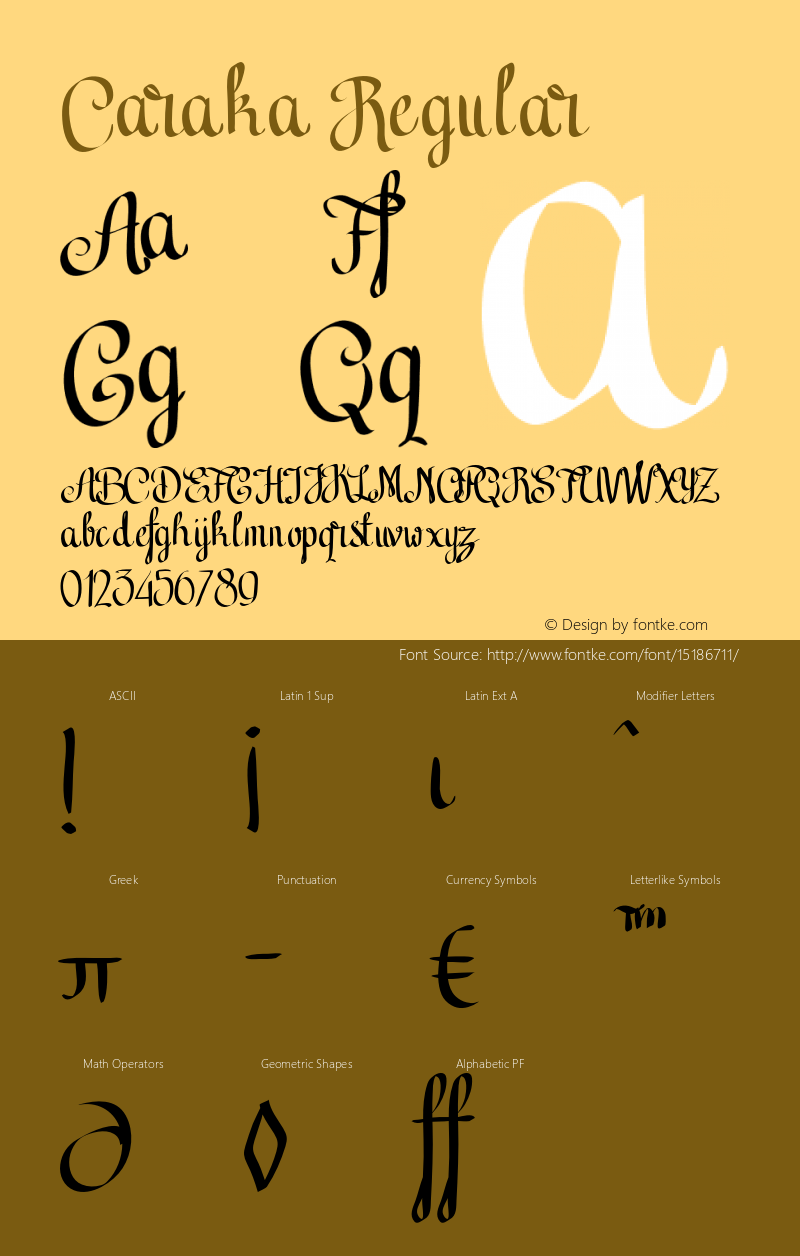 Caraka Regular 1.000图片样张