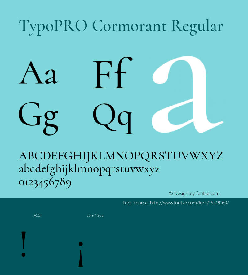 TypoPRO Cormorant Regular Version 2.001图片样张