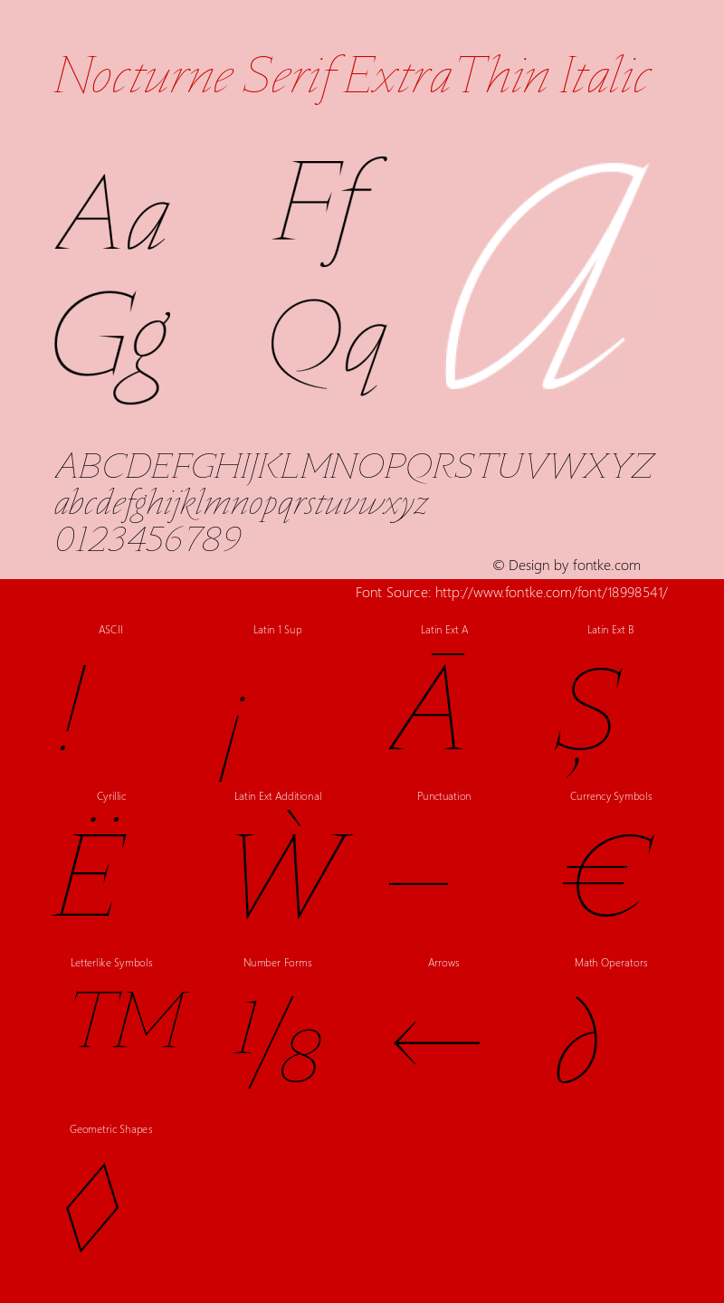 Nocturne Serif ExtraThin Italic Version 1.000;PS 001.000;hotconv 1.0.88;makeotf.lib2.5.64775图片样张