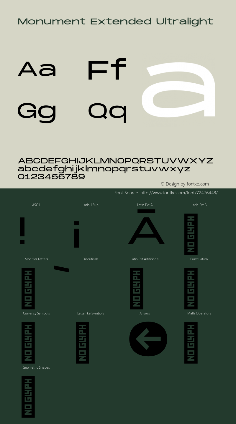 Monument Extended Ultralight Version 1.000;PS 001.000;hotconv 1.0.88;makeotf.lib2.5.64775图片样张