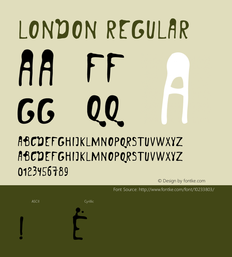 London Regular Version 1.000 2008 initial release图片样张