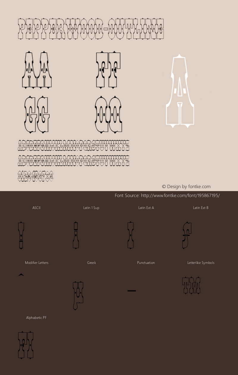 ☞Pepperwood Outline Version 001.001 ;com.myfonts.easy.mti.pepperwood.outline.wfkit2.version.u6V图片样张