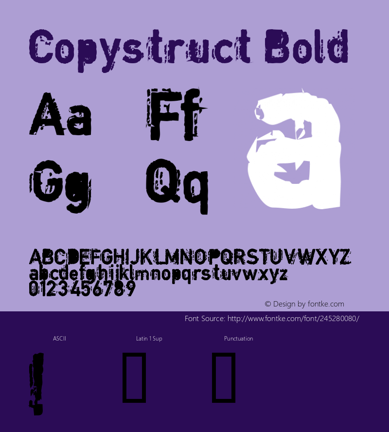 Copystruct Bold Macromedia Fontographer 4.1.2 19.05.1999图片样张