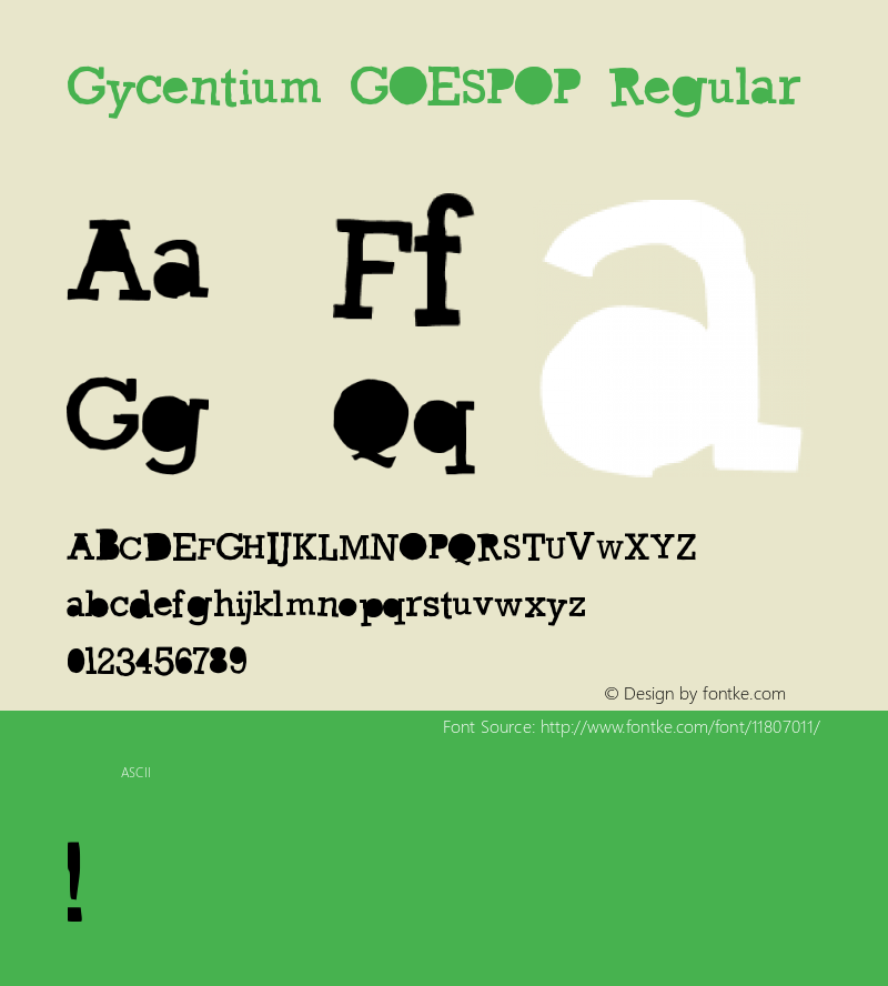 Gycentium GOESPOP Regular Version 1.0图片样张