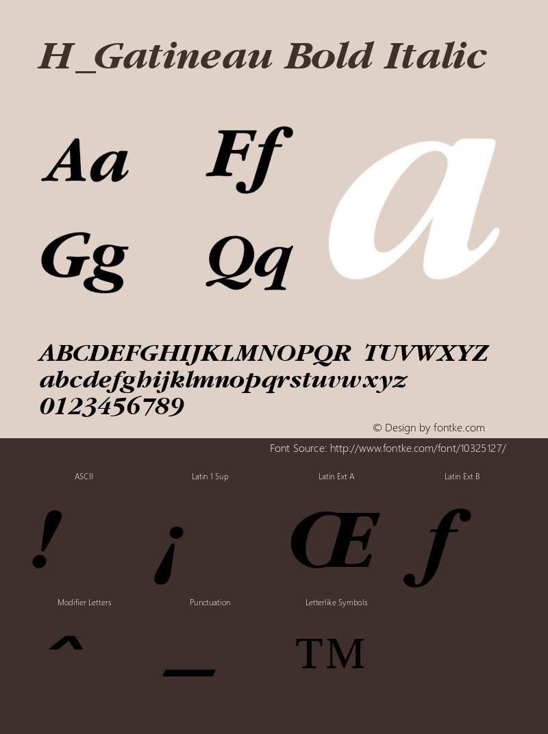 H_Gatineau Bold Italic 1000图片样张