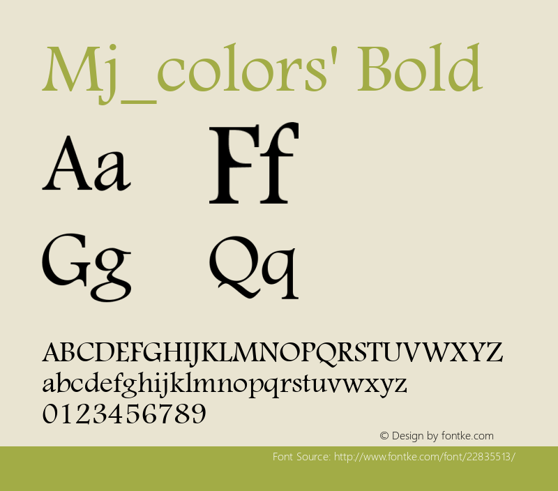 Mj_colors' Bold Version 2.00图片样张