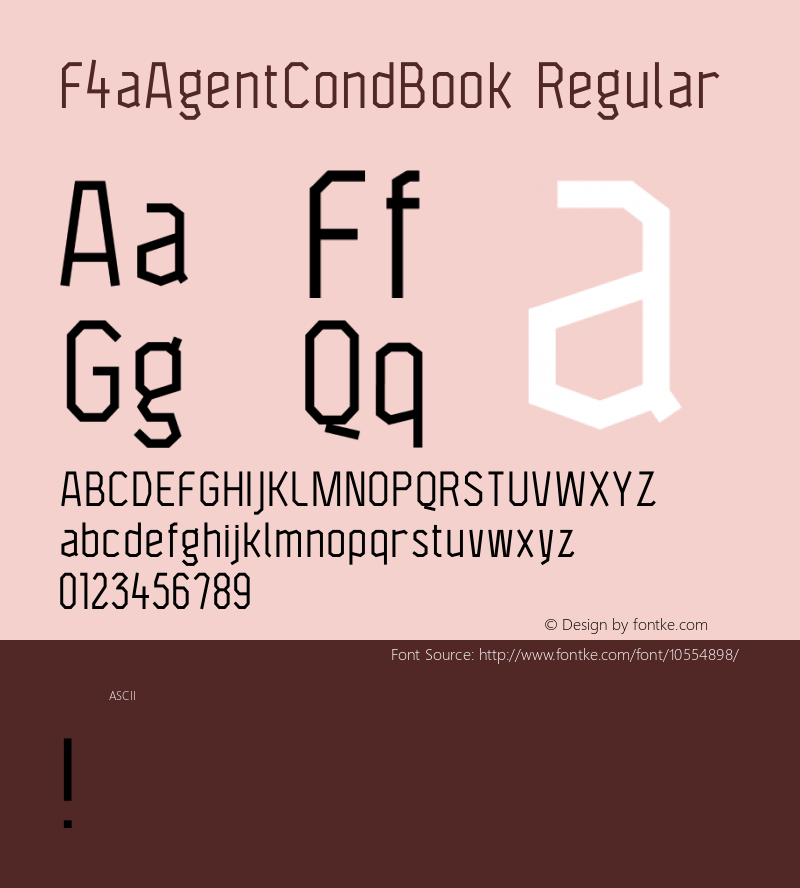 F4aAgentCondBook Regular Version 1.0图片样张