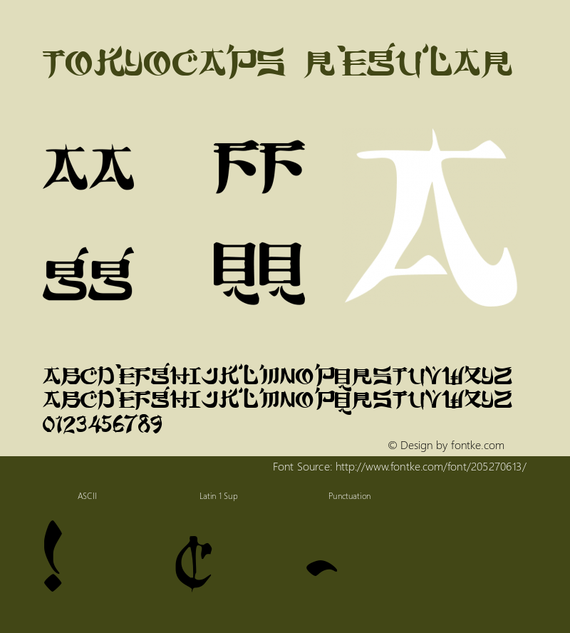 TokyoCaps Macromedia Fontographer 4.1 7/20/96图片样张