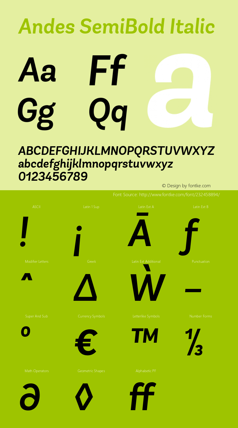 AndesSemiBold-Italic 1.000图片样张