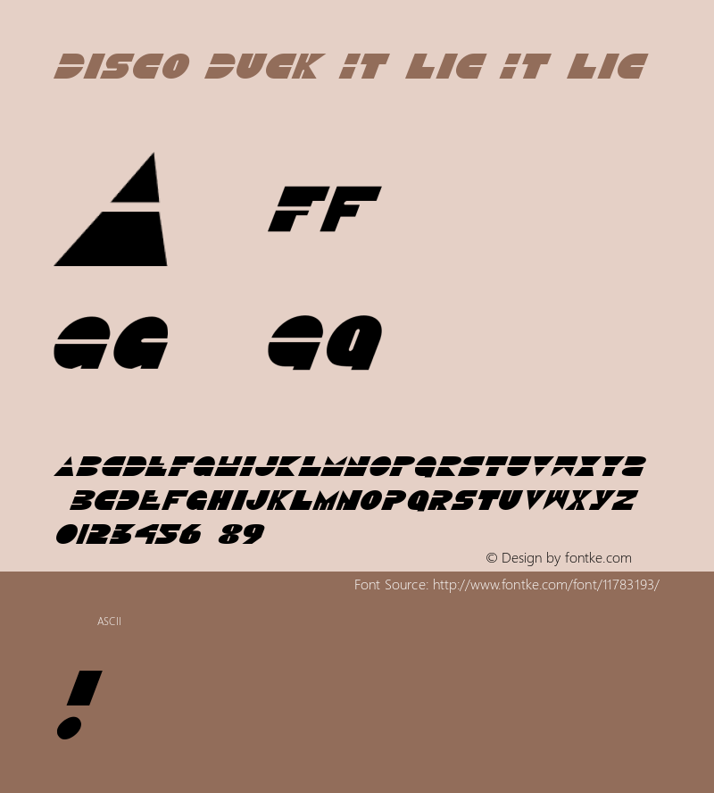 Disco Duck Italic Italic Version 2图片样张