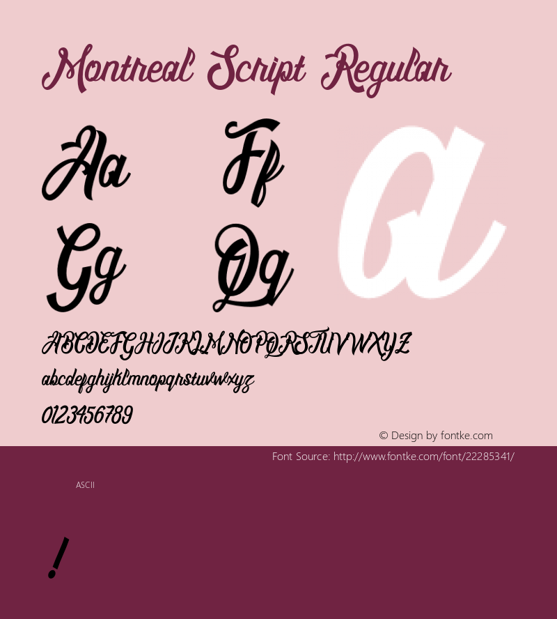 MontrealScript 图片样张