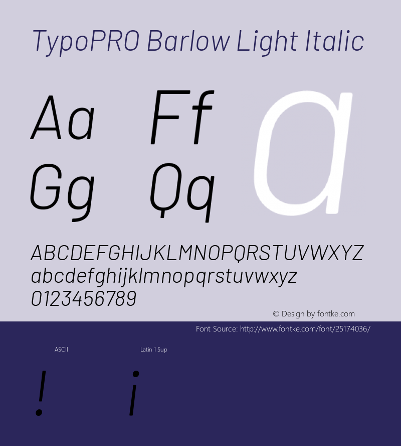 TypoPRO Barlow Light Italic Version 1.301图片样张