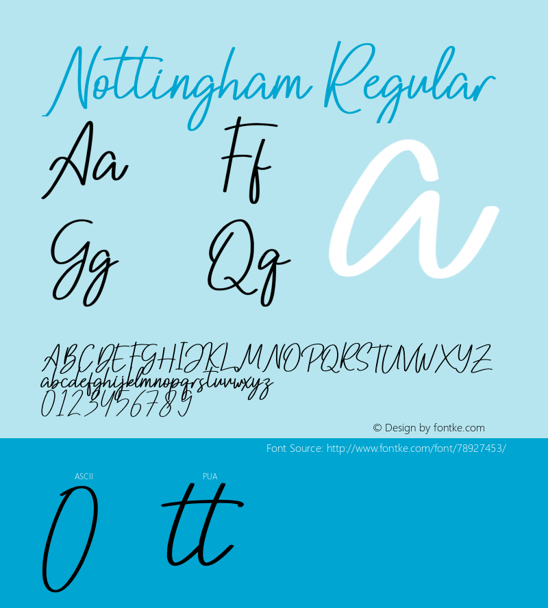 Nottingham Version 1.00;November 2, 2019;FontCreator 11.5.0.2430 32-bit图片样张
