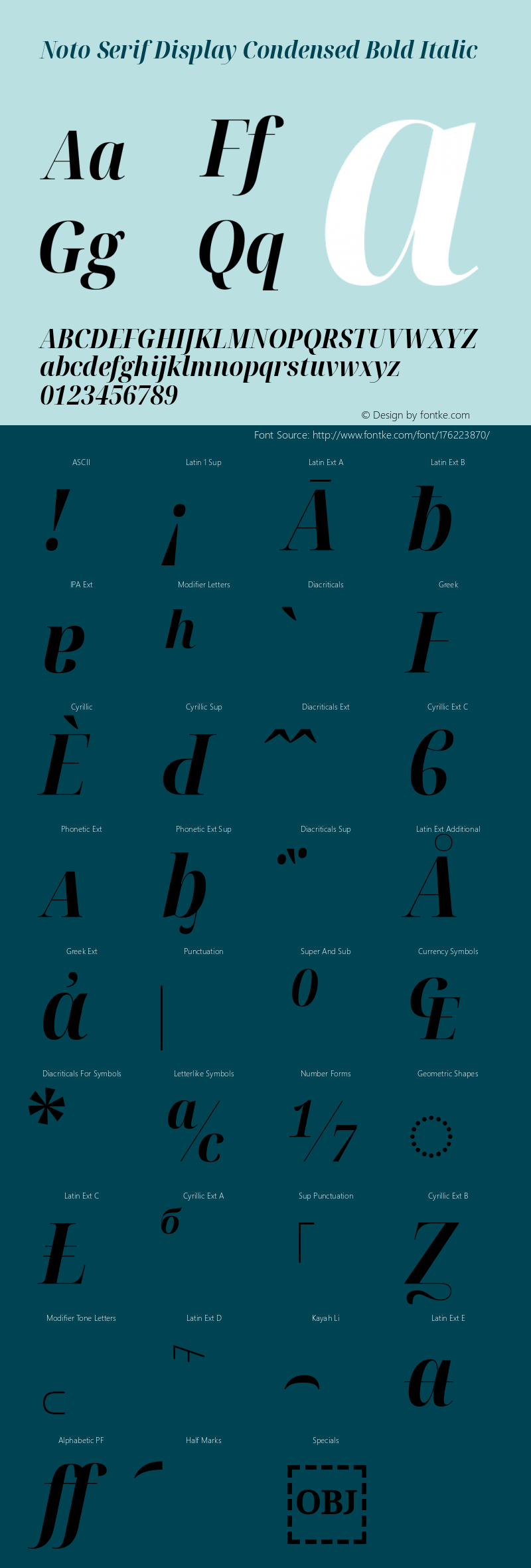 Noto Serif Display Condensed Bold Italic Version 2.003图片样张