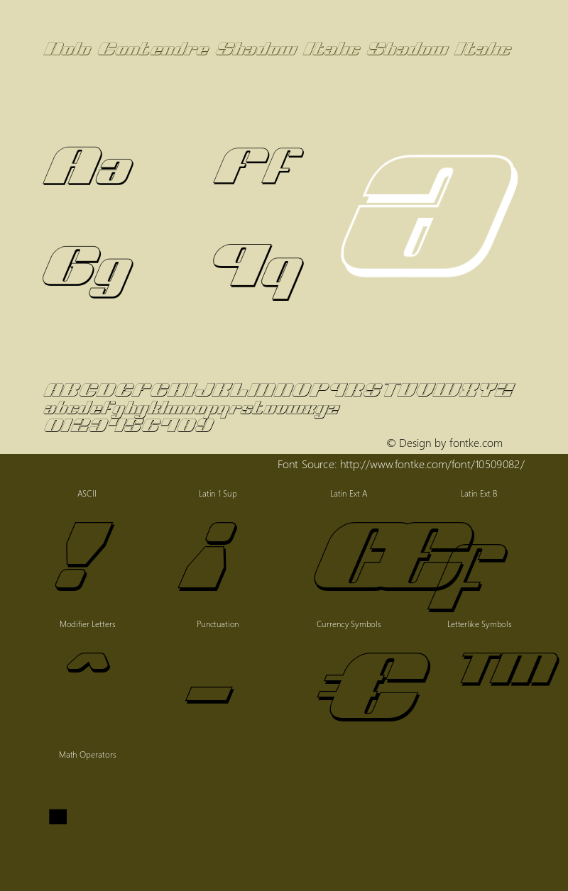 Nolo Contendre Shadow Italic Shadow Italic 2图片样张