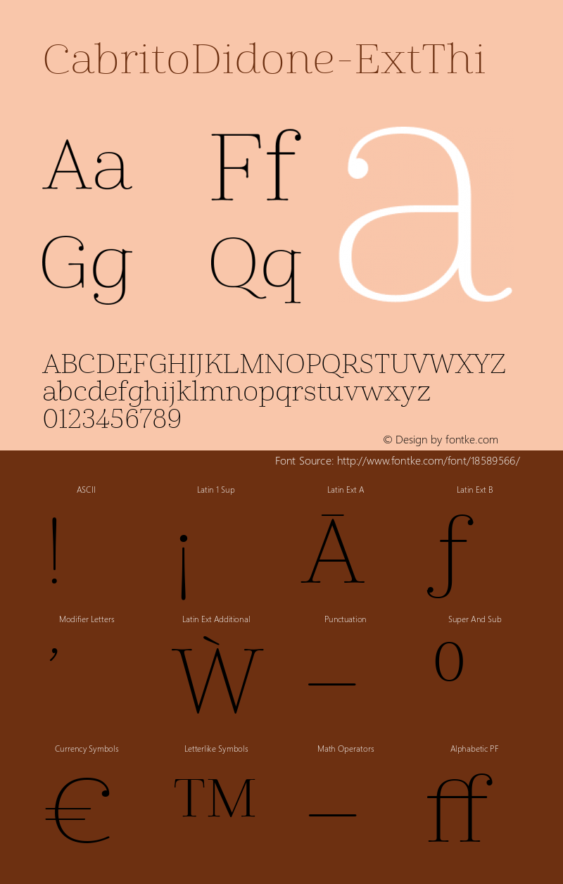 CabritoDidone-ExtThi ☞ Version 1.000;com.myfonts.easy.insigne.cabrito-didone.ext-thin.wfkit2.version.4Ext图片样张