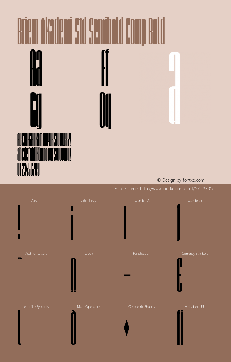 Briem Akademi Std Semibold Comp Bold Version 1.040;PS 001.000;Core 1.0.35;makeotf.lib1.5.4492图片样张