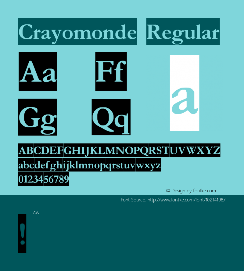 Crayomonde Regular 001.001图片样张