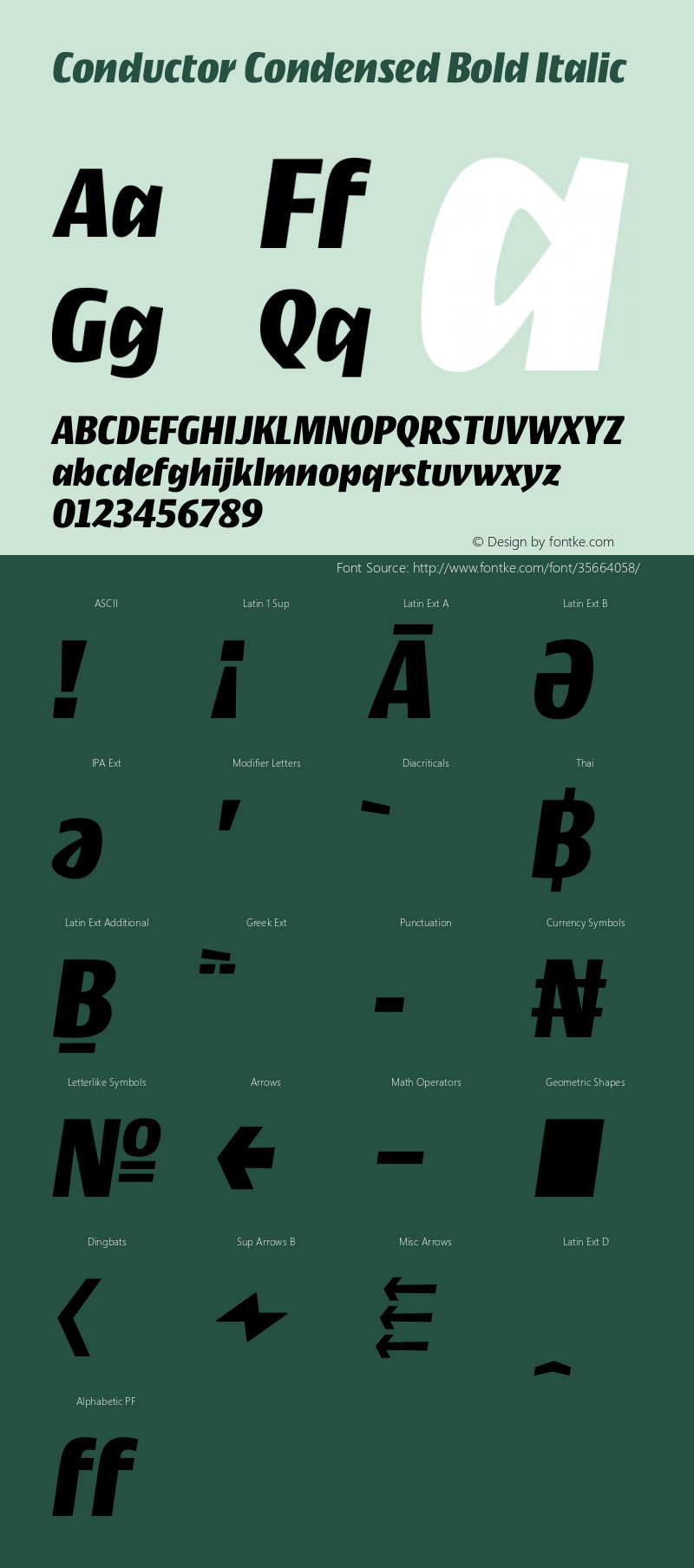 Conductor Condensed Bold Italic Version 1.001;PS 1.000;hotconv 16.6.51;makeotf.lib2.5.65220图片样张