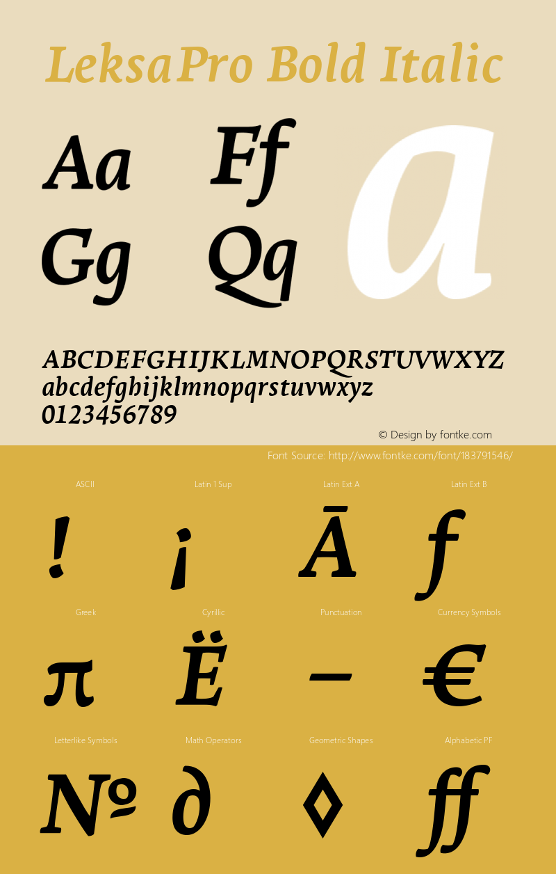 LeksaPro Bold Italic Version 001.000图片样张