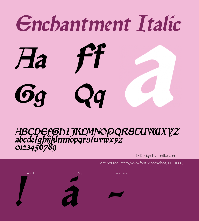 Enchantment Italic Rev. 003.000图片样张