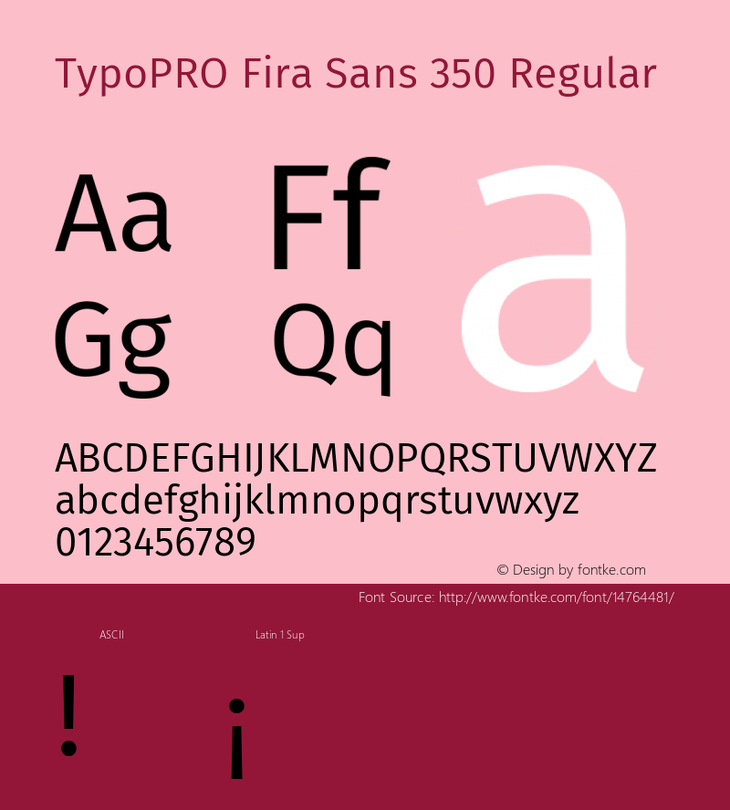 TypoPRO Fira Sans 350 Regular Version 3.111;PS 003.111;hotconv 1.0.70;makeotf.lib2.5.58329图片样张
