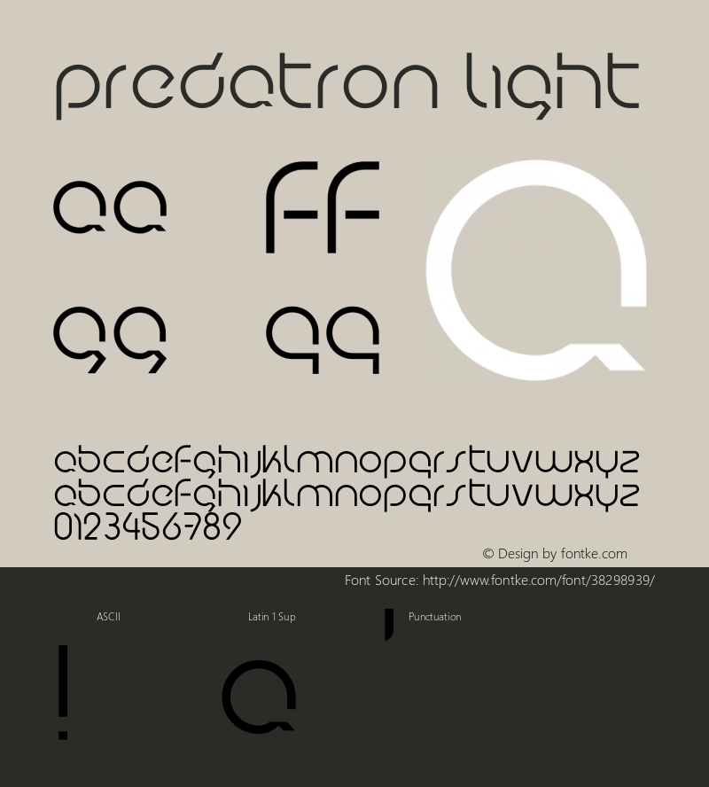 Predatron Light Version 1.002;Fontself Maker 3.1.0图片样张
