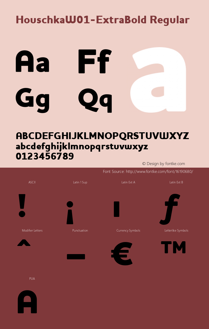 HouschkaW01-ExtraBold Regular Version 1.00图片样张