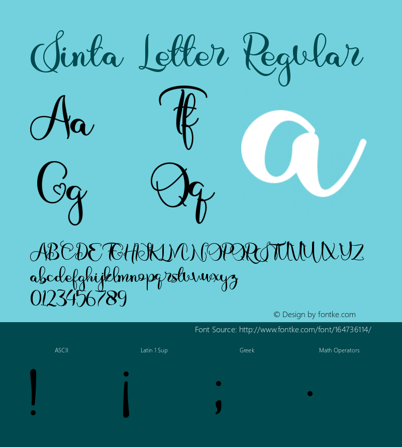 Sinta Letter Version 1.00;May 24, 2021;FontCreator 13.0.0.2683 64-bit图片样张