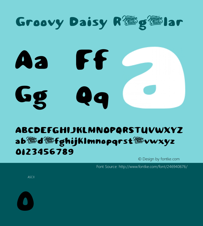 Groovy Daisy Version 1.000;June 19, 2022;FontCreator 14.0.0.2814 64-bit图片样张