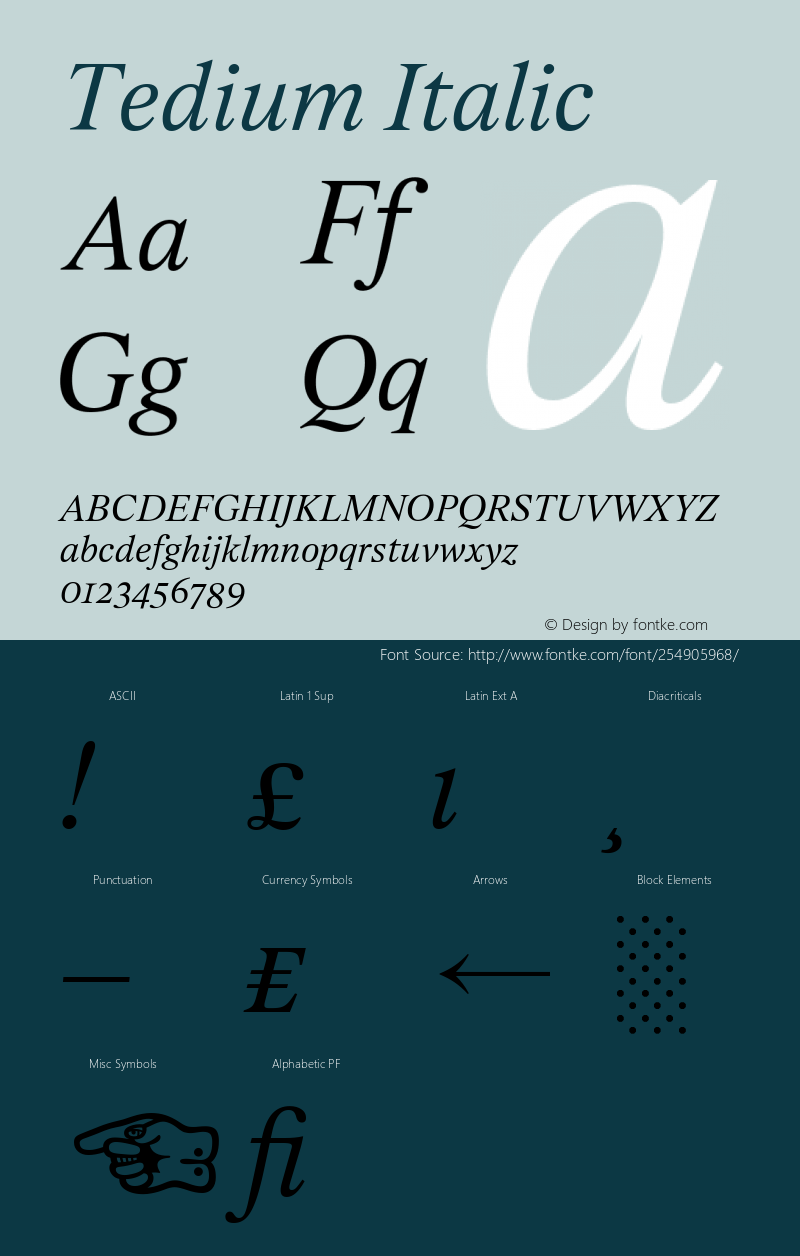 Tedium-Italic Version 1.990;Glyphs 3.1.2 (3151)图片样张