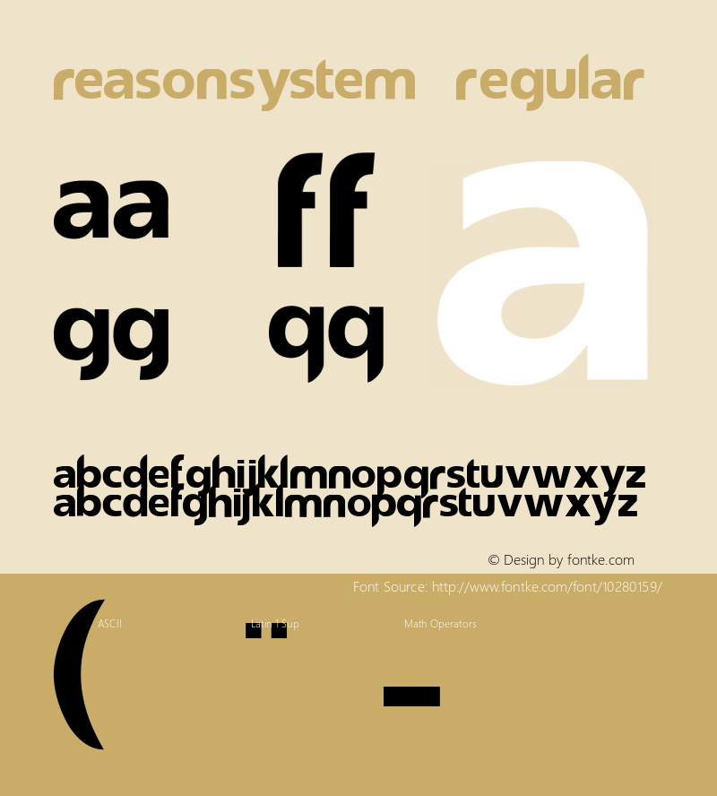 reasonSystem Regular Version 1.00 2010图片样张