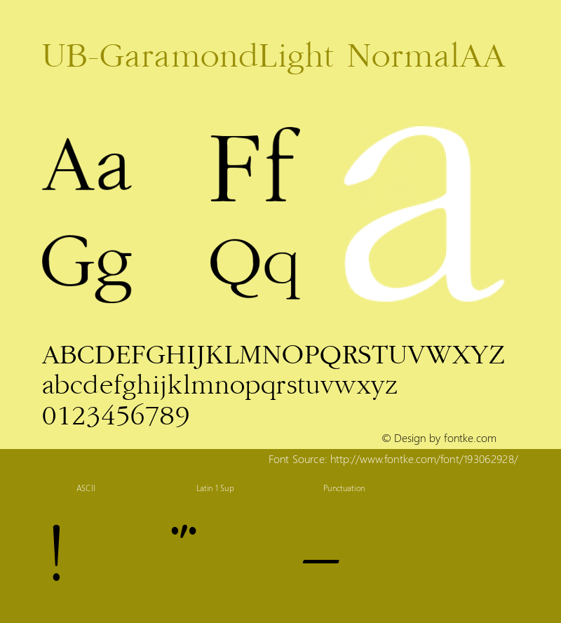 UB-GaramondLight-NormalAA 1.0 Mon Oct 09 10:04:55 1995图片样张