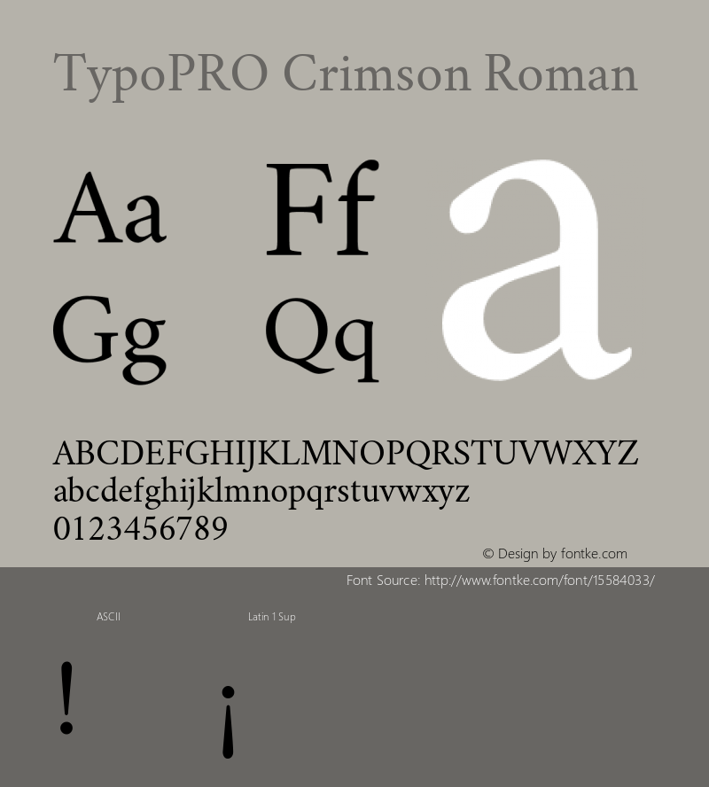 TypoPRO Crimson Roman Version 0.8图片样张