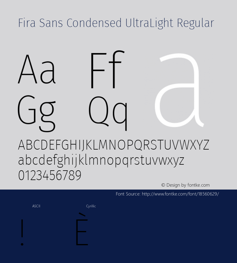 Fira Sans Condensed UltraLight Regular Version 4.203;PS 004.203;hotconv 1.0.88;makeotf.lib2.5.64775; ttfautohint (v1.4.1)图片样张
