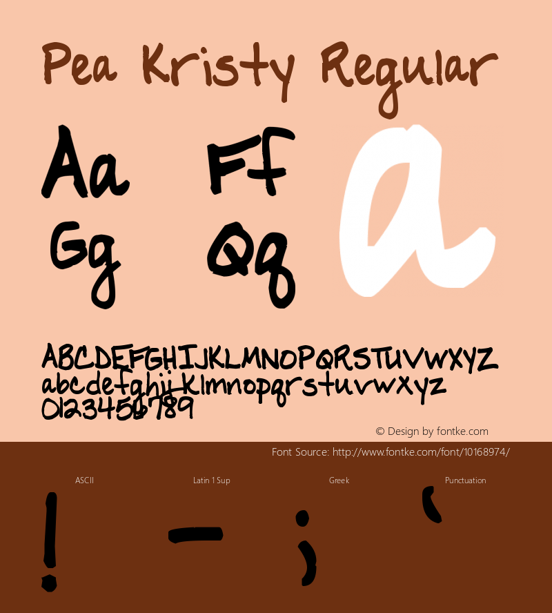 Pea Kristy Regular Version 1.01 May 5, 2006图片样张