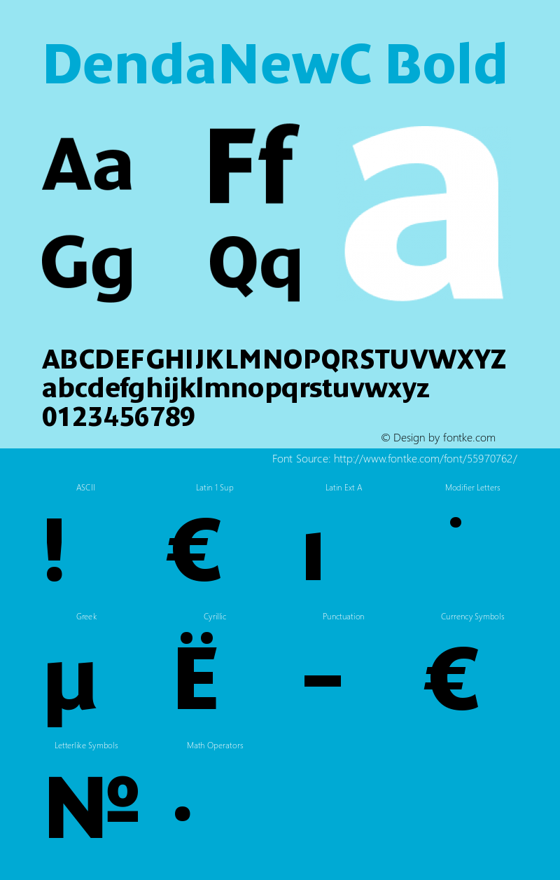 DendaNewC-Bold OTF 1.0;PS 001.001;Core 116;AOCW 1.0 161图片样张
