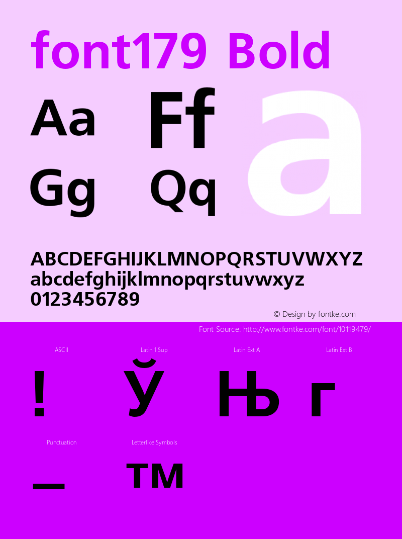 font179 Bold Unknown图片样张