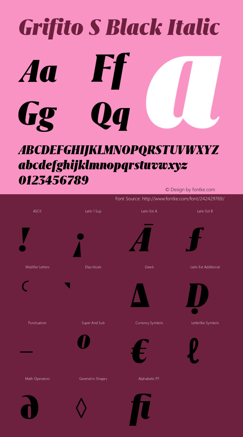 Grifito S Black Italic Version 2.003图片样张