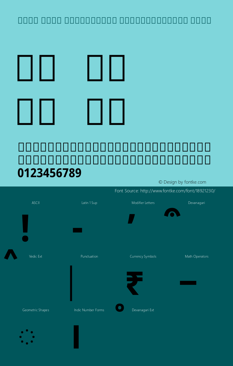 Noto Sans Devanagari SemiCondensed Bold Version 1.901图片样张