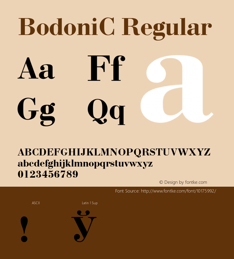 BodoniC Regular 001.000图片样张