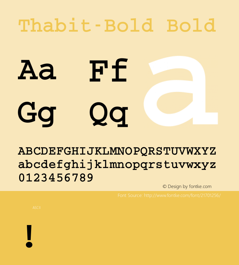 Thabit-Bold Bold 图片样张