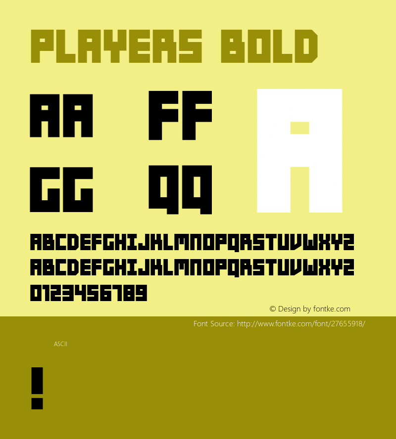 Players Bold Version 1.000图片样张