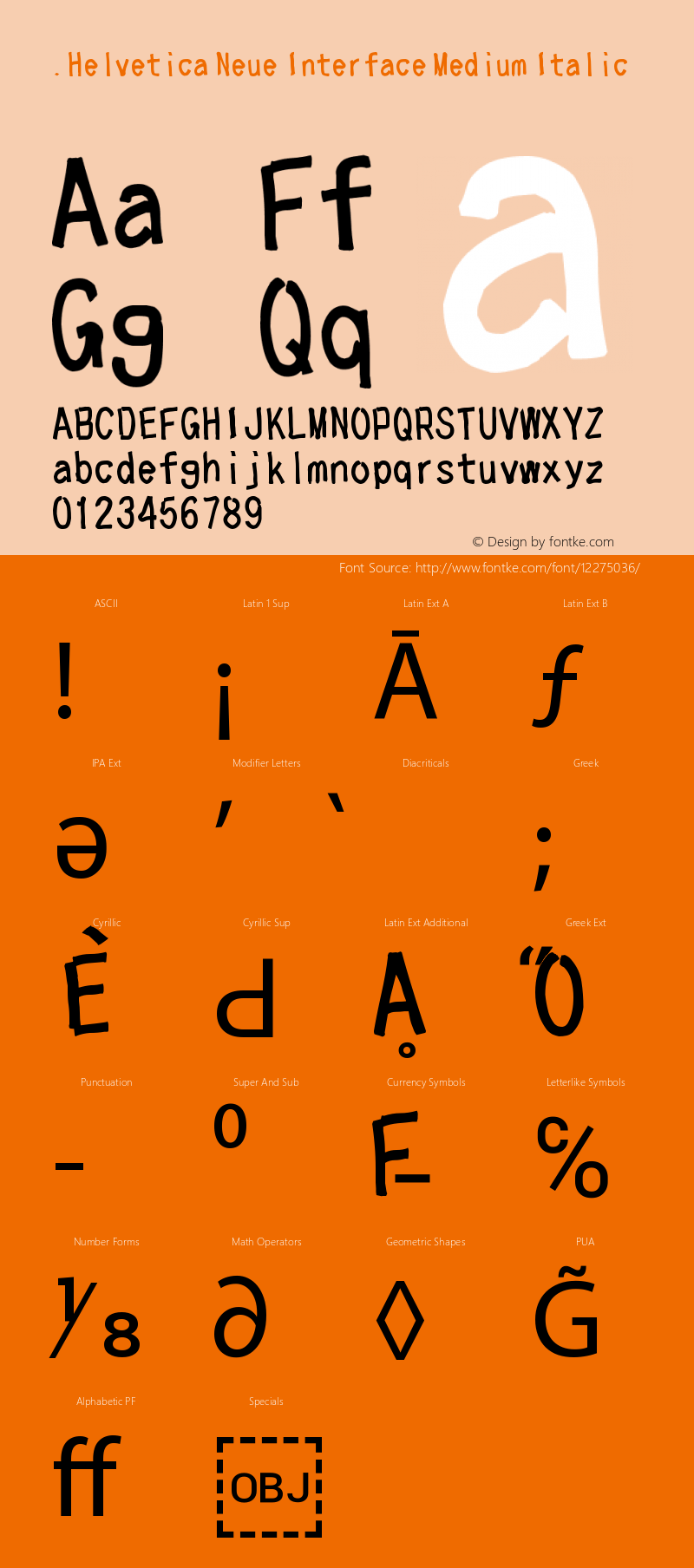 .Helvetica Neue Interface Medium Italic 10.0d35e1图片样张