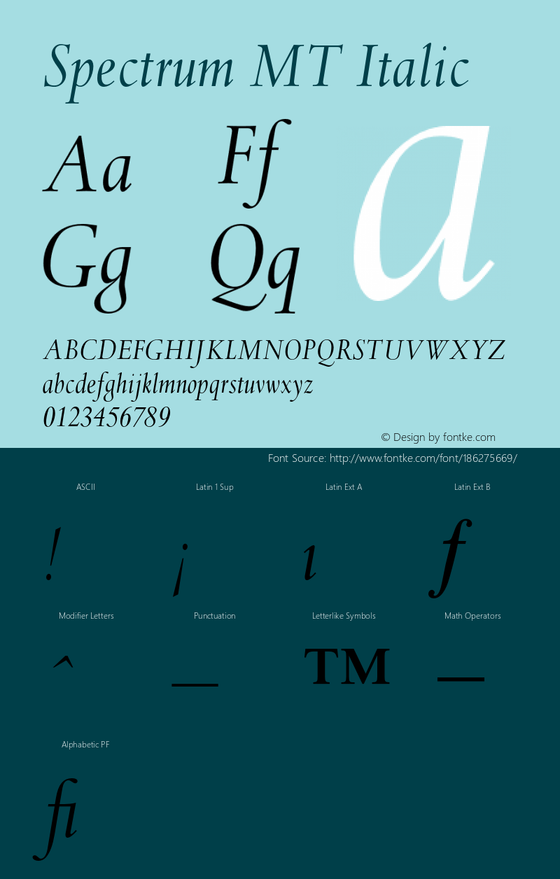 SpectrumMT-Italic 001.000图片样张