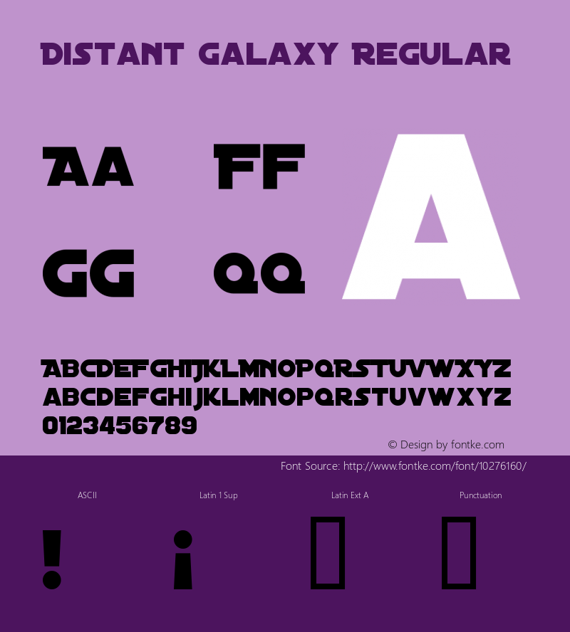 Distant Galaxy Regular Macromedia Fontographer 4.1 1/30/99图片样张