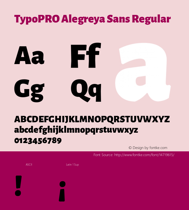 TypoPRO Alegreya Sans Regular Version 1.000;PS 001.000;hotconv 1.0.70;makeotf.lib2.5.58329 DEVELOPMENT图片样张