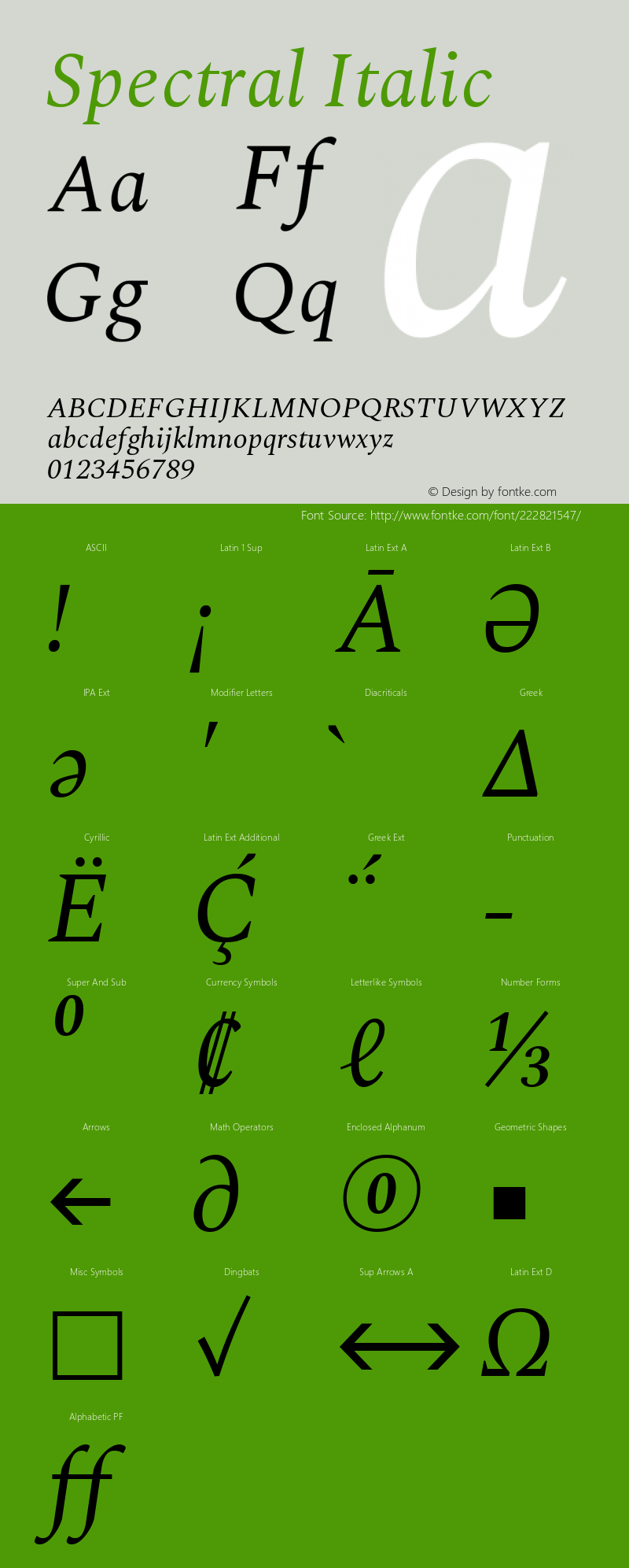 Spectral Italic Version 2.001图片样张