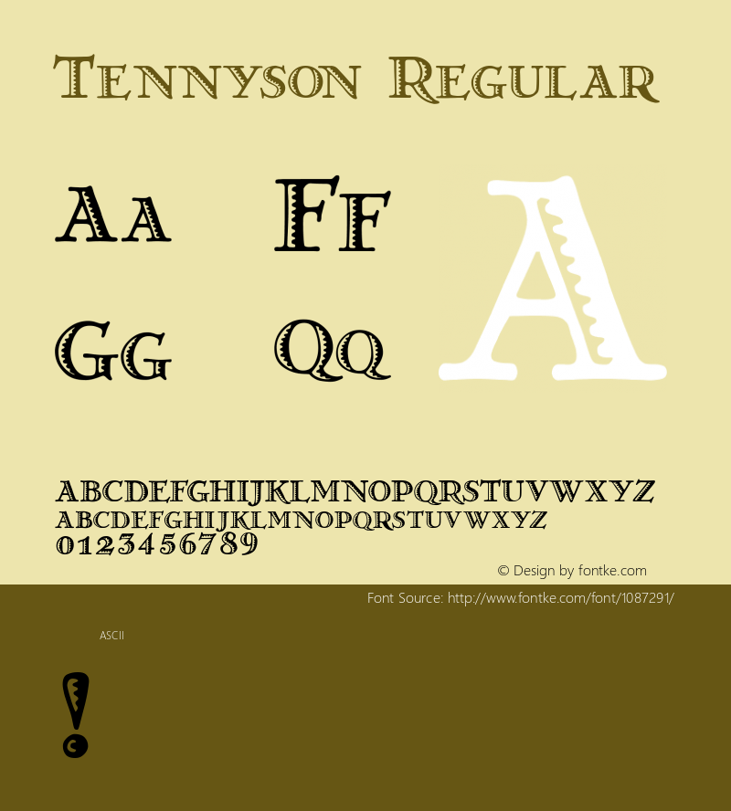 Tennyson Regular Unknown图片样张