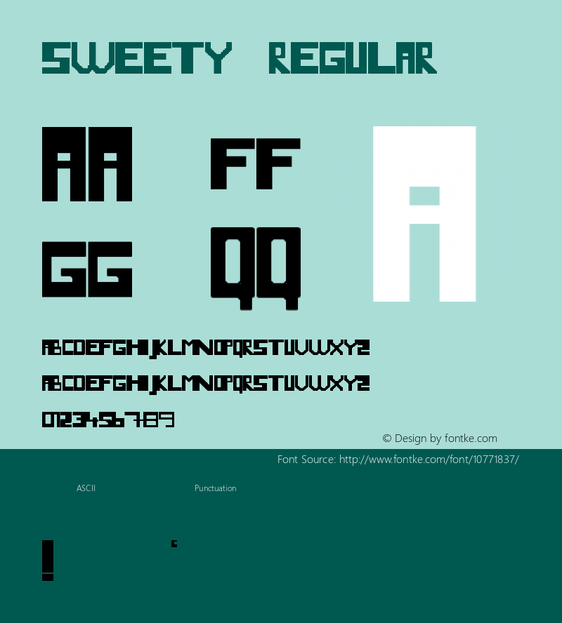 Sweety Regular Version 1.0图片样张